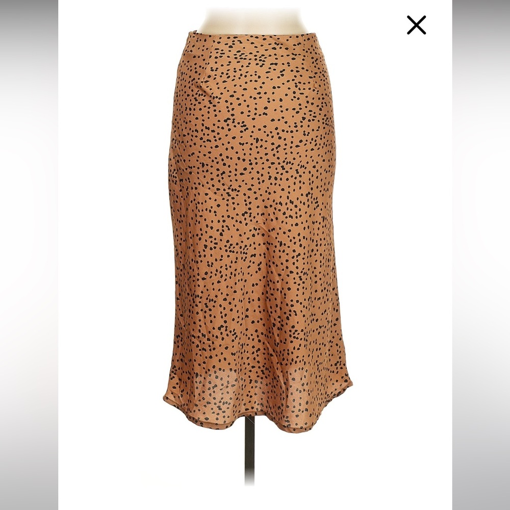 Nasty Gal Animal Print Midi Slip Skirt - Size 6